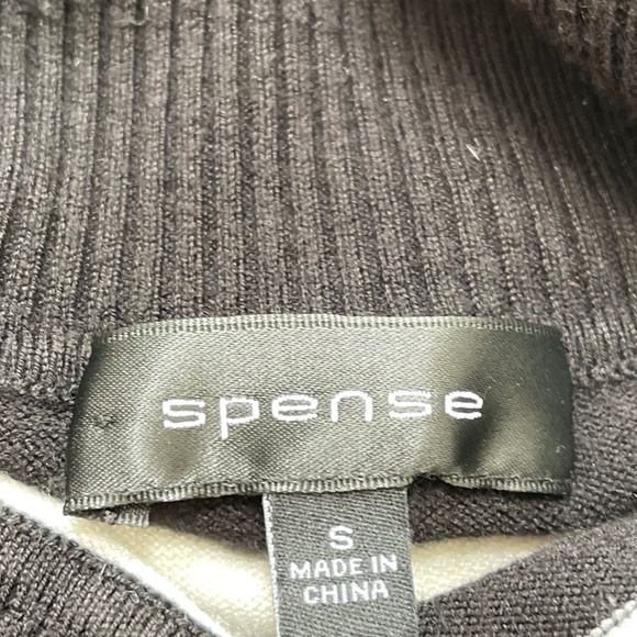 Spense Cowl Neck Knit Sweater Top size small Stripes white red - Picture 6 of 7